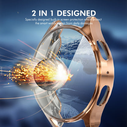 For Samsung Galaxy Watch7 40mm ENKAY Hat-Prince Full Coverage Electroplated Soft TPU Case with Screen Protection(Pink)