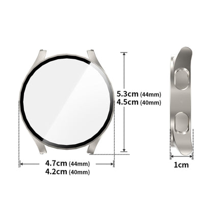 For Samsung Galaxy Watch7 44mm ENKAY Hat-Prince Full Coverage PC + Tempered Glass Film Integrated Watch Case(Black)