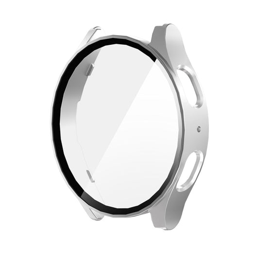 Pour Samsung Galaxy Watch7 44mm ENKAY Hat-Prince Étui de protection intégré en PC et film de verre trempé à couverture complète (argent)