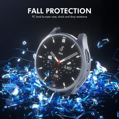 Pour Samsung Galaxy Watch7 44mm Coque rigide en PC électroplaqué ENKAY Hat-Prince + Protecteur d'écran en verre 9H de 0,2 mm (Argent)