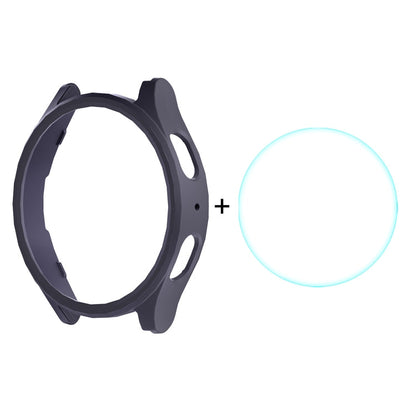 For Samsung Galaxy Watch7 40mm ENKAY Hat-Prince Electroplated Hard PC Case + 0.2mm 9H Glass Screen Protector(Dark Blue)