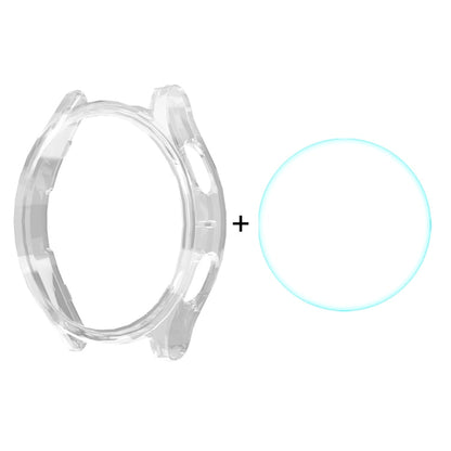 For Samsung Galaxy Watch7 40mm ENKAY Hat-Prince Electroplated Hard PC Case + 0.2mm 9H Glass Screen Protector(Transparent)