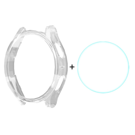Pour Samsung Galaxy Watch7 40mm ENKAY Hat-Prince Coque Rigide PC Électroplaquée + Protecteur d'Écran en Verre 9H de 0,2mm (Transparent)