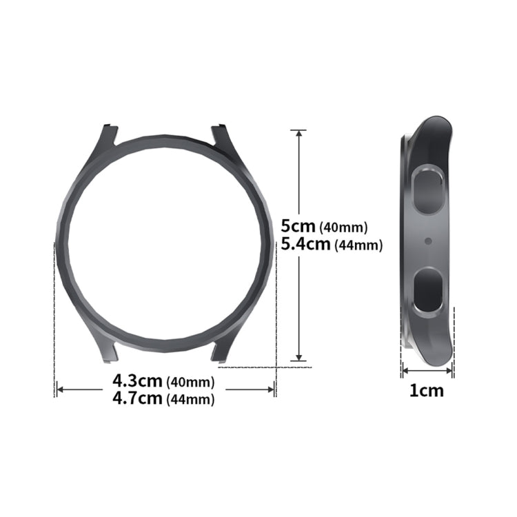 For Samsung Galaxy Watch7 40mm ENKAY Hat-Prince Electroplated Hard PC Case + 0.2mm 9H Glass Screen Protector(Transparent)