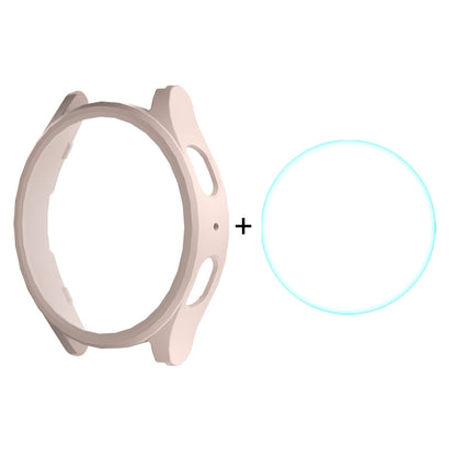 For Samsung Galaxy Watch7 40mm ENKAY Hat-Prince Electroplated Hard PC Case + 0.2mm 9H Glass Screen Protector(Pink)