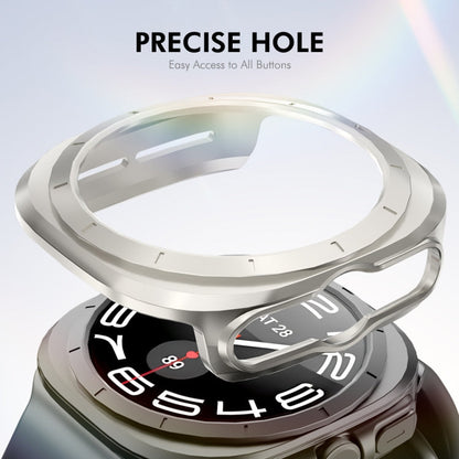 For Samsung Galaxy Watch Ultra 47mm / Ultra 2025 ENKAY Hat-Prince Electroplated Hard PC Cover + 0.2mm 9H Glass Screen Protector(Dark Green)