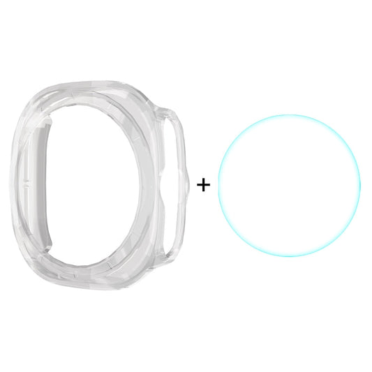 Pour Samsung Galaxy Watch Ultra 47 mm / Ultra 2025 Coque rigide PC électroplaquée ENKAY Hat-Prince + protecteur d'écran en verre 9H de 0,2 mm (Transparent)