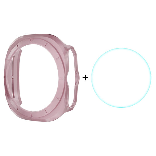 Pour Samsung Galaxy Watch Ultra 47mm / Ultra 2025 Coque Rigide PC Électroplaquée ENKAY Hat-Prince + Protection d'Écran en Verre 9H de 0,2mm (Rose)