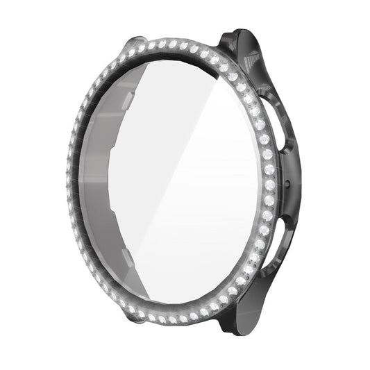 Pour Samsung Galaxy Watch7 44mm Coque de protection intégrée ENKAY Hat-Prince Blink Couverture complète PC + Film en verre trempé (Noir)