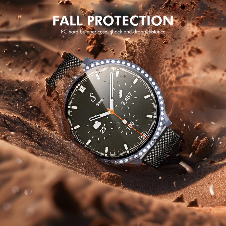 For Samsung Galaxy Watch7 44mm ENKAY Hat-Prince Blink Full Coverage PC + Tempered Glass Film Integrated Watch Case(Transparent)