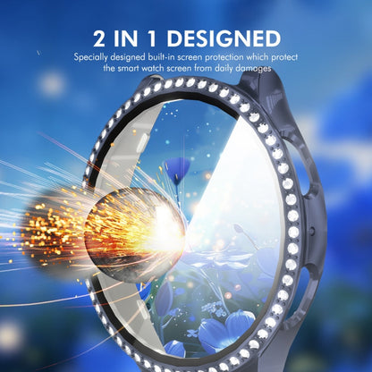 For Samsung Galaxy Watch7 44mm ENKAY Hat-Prince Blink Full Coverage PC + Tempered Glass Film Integrated Watch Case(Transparent)