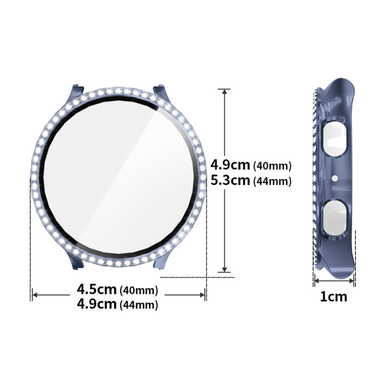 For Samsung Galaxy Watch7 44mm ENKAY Hat-Prince Blink Full Coverage PC + Tempered Glass Film Integrated Watch Case(Transparent)