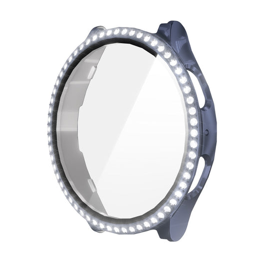 Pour Samsung Galaxy Watch7 40mm ENKAY Hat-Prince Blink Étui de protection intégré en PC + film en verre trempé (bleu foncé)