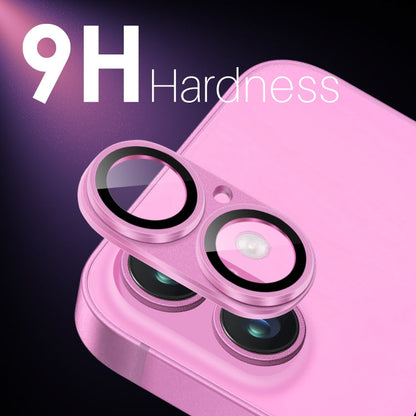 For iPhone 16 / 16 Plus NORTHJO Matte Camera Lens Protector Tempered Glass Rear Lens Film(Rose)