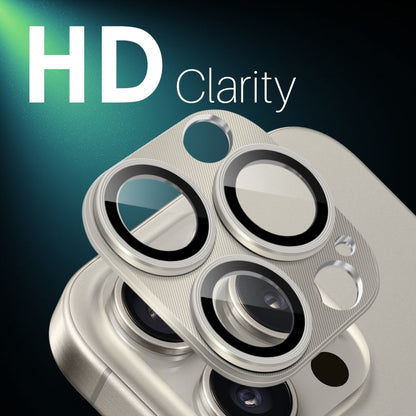 For iPhone 16 Pro / 16 Pro Max NORTHJO CD Vein Camera Lens Protector Tempered Glass Rear Lens Film(Natural)