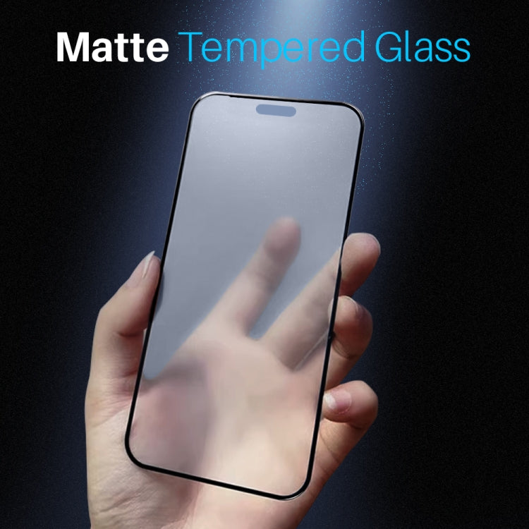 For iPhone 15 Plus NORTHJO Matte Silkscreen Anti-Fingerprint Tempered Glass Film