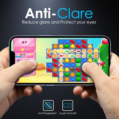 For iPhone 14 / 13 Pro / 13 NORTHJO Matte Silkscreen Anti-Fingerprint Tempered Glass Film