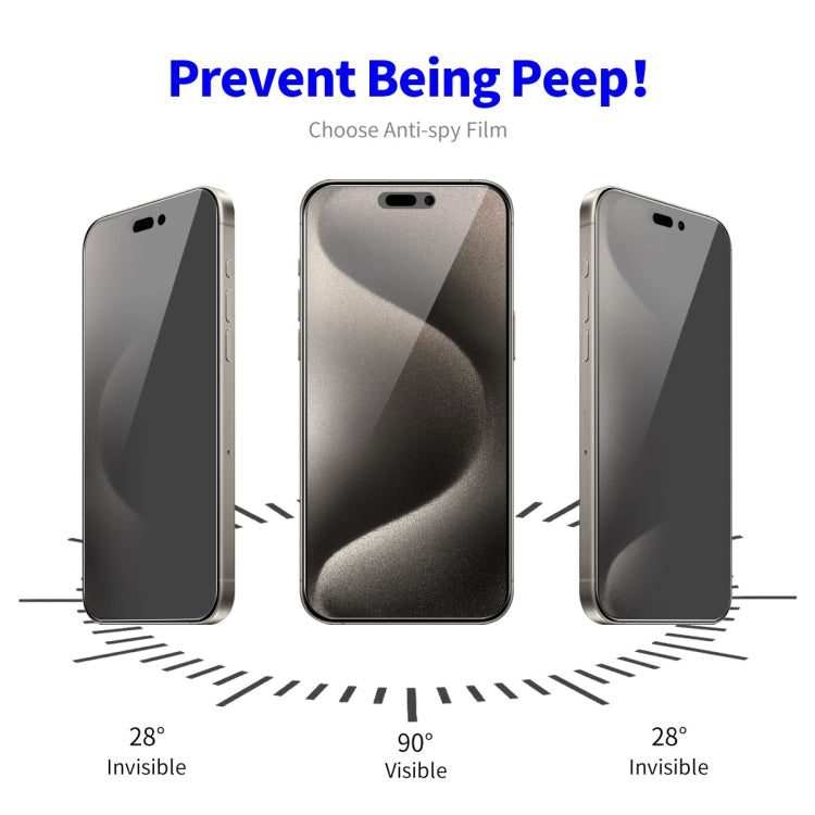 For iPhone 16 Pro Max 2pcs ENKAY Hat-Prince 28 Degree Anti-peeping Privacy Tempered Glass Film