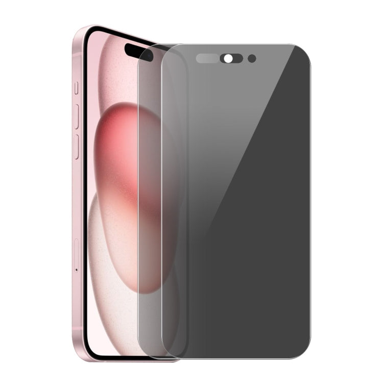 Pour iPhone 15 2pcs ENKAY Hat-Prince Film en verre trempé anti-espion 28 degrés