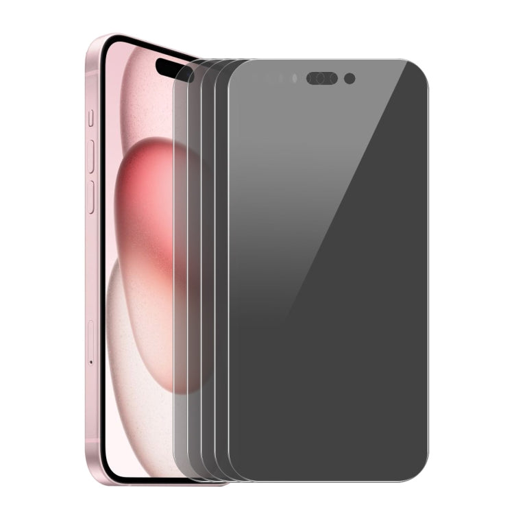 Pour iPhone 16 5pcs Film en Verre Trempé de Confidentialité Anti-espionnage 28 Degrés ENKAY Hat-Prince
