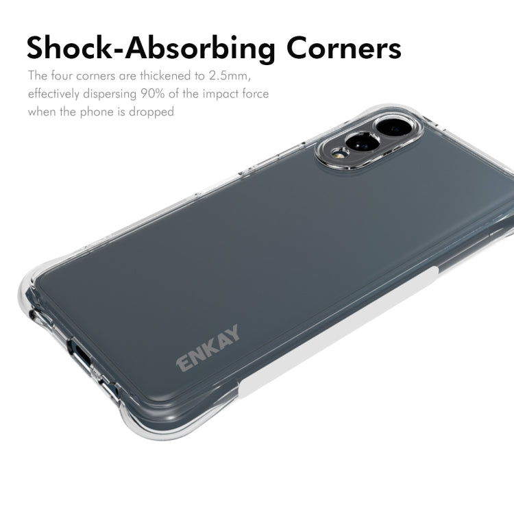 For Fujitsu Arrows We2 / F-52E ENKAY Hat-Prince Transparent TPU Shockproof Phone Case