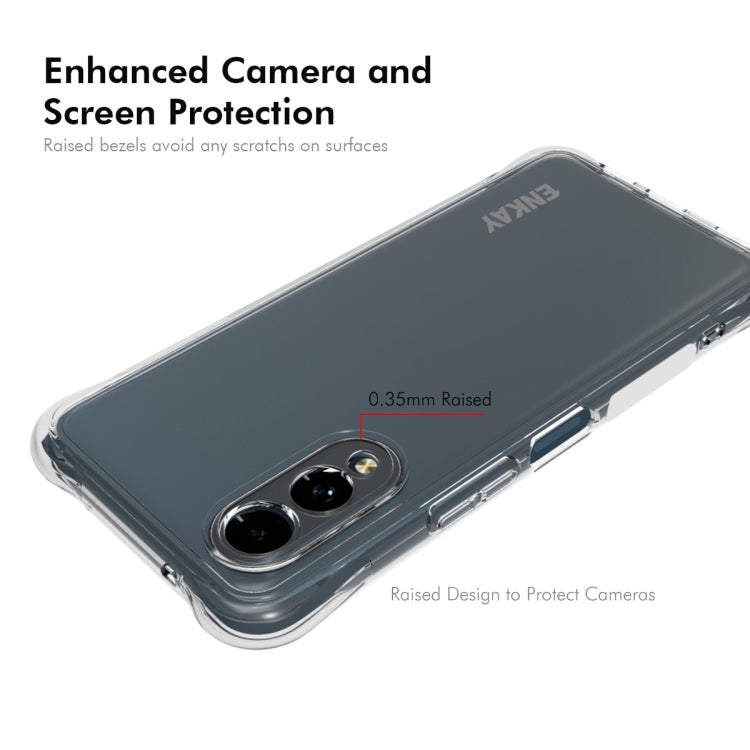 For Fujitsu Arrows We2 / F-52E ENKAY Hat-Prince Transparent TPU Shockproof Phone Case