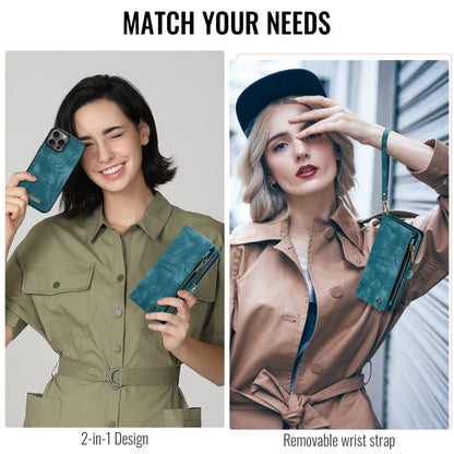 For iPhone 16 Pro Max CaseMe 008 Detachable Multifunctional Leather Phone Case(Blue)