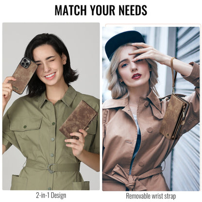 For iPhone 16 Pro Max CaseMe 008 Detachable Multifunctional Leather Phone Case(Brown)