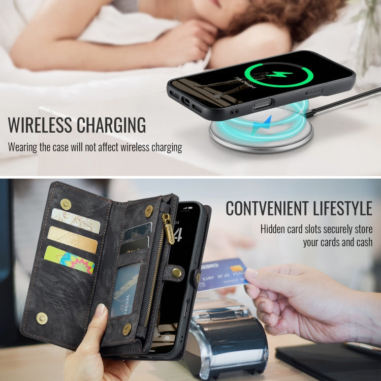 For iPhone 16 Pro Max CaseMe 008 Detachable Multifunctional Leather Phone Case(Black)