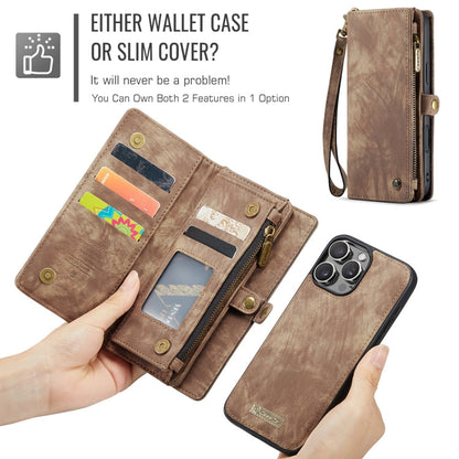 For iPhone 16 Pro CaseMe 008 Detachable Multifunctional Leather Phone Case(Brown)