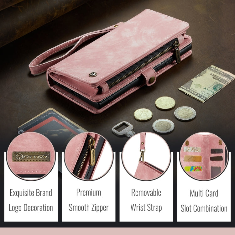 For iPhone 16 CaseMe 008 Detachable Multifunctional Leather Phone Case(Pink)
