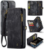 For iPhone 16 CaseMe 008 Detachable Multifunctional Leather Phone Case(Black)