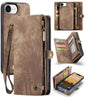 For iPhone 17e / 16e CaseMe 008 Detachable Multifunctional Leather Phone Case(Brown)