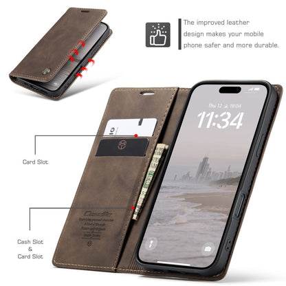 For iPhone 16 Pro Max CaseMe 013 Multifunctional Horizontal Flip Leather Phone Case(Coffee)