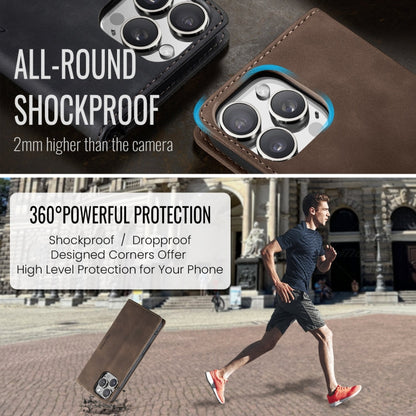 For iPhone 16 Pro Max CaseMe 013 Multifunctional Horizontal Flip Leather Phone Case(Coffee)