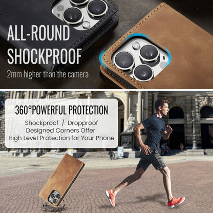 For iPhone 16 Pro Max CaseMe 013 Multifunctional Horizontal Flip Leather Phone Case(Brown)