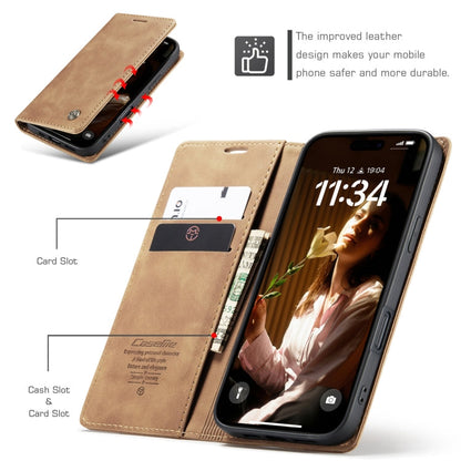 For iPhone 16 Pro CaseMe 013 Multifunctional Horizontal Flip Leather Phone Case(Brown)