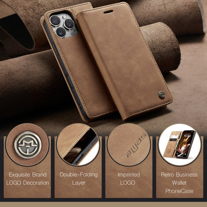 For iPhone 16 Pro CaseMe 013 Multifunctional Horizontal Flip Leather Phone Case(Brown)