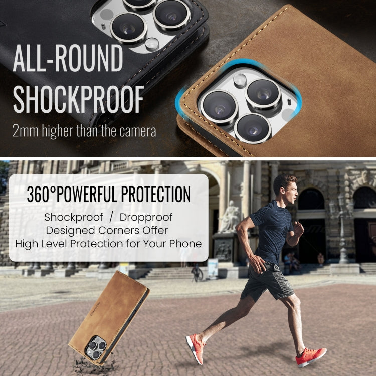For iPhone 16 Pro CaseMe 013 Multifunctional Horizontal Flip Leather Phone Case(Brown)