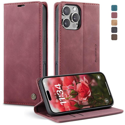 For iPhone 16 Pro CaseMe 013 Multifunctional Horizontal Flip Leather Phone Case(Red)