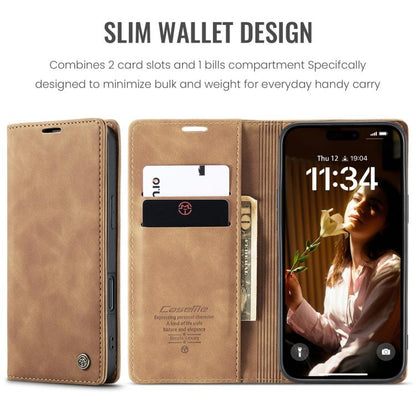 For iPhone 16 Plus CaseMe 013 Multifunctional Horizontal Flip Leather Phone Case(Brown)