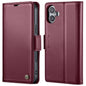 For iPhone 16 CaseMe 023 Butterfly Buckle Litchi Texture RFID Anti-theft Leather Phone Case(Red)