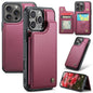For iPhone 16 Pro CaseMe C22 Card Slots Holder RFID Anti-theft Phone Case(Red)