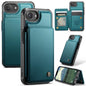 For iPhone 17e / 16e CaseMe C22 Card Slots Holder RFID Anti-theft Phone Case(Green)