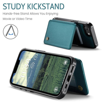 For iPhone 17e / 16e CaseMe C22 Card Slots Holder RFID Anti-theft Phone Case(Green)