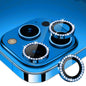 For iPhone 16 Pro / 16 Pro Max ENKAY AR Anti-reflection Individual Diamond Ring Camera Lens Glass Full Film(Sea Blue)