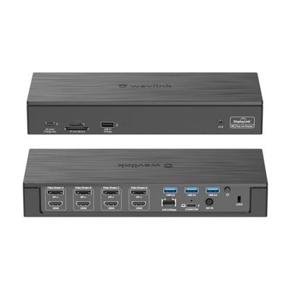 WAVLINK UG69PD8 Pro 18-in-1 DP / HD 5K Quadruple Display USB C Universal Docking Station, Plug:UK Plug