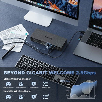 WAVLINK UG69PD8 Pro 18-in-1 DP / HD 5K Quadruple Display USB C Universal Docking Station, Plug:US Plug
