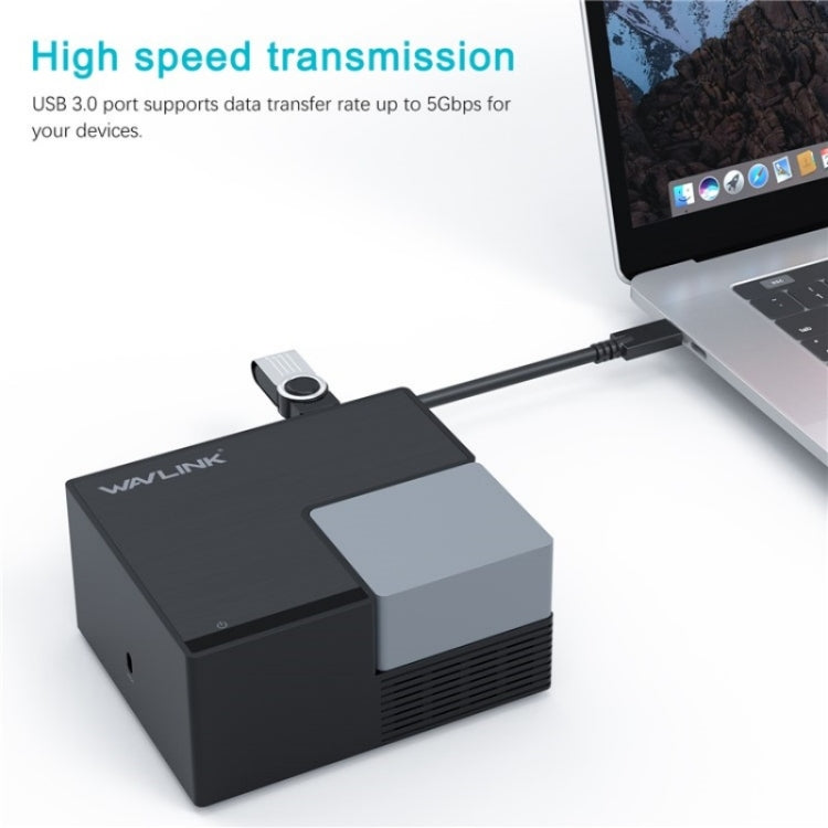 Station d'accueil universelle double HD avec audio 3,5 mm et port réseau Gigabit WAVLINK UG76PD2 (prise AU)
