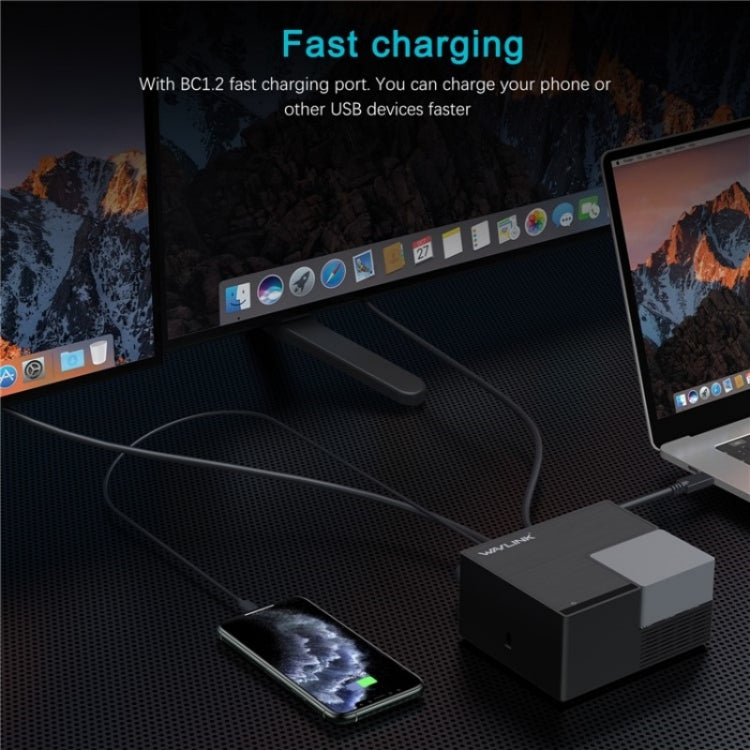 Station d'accueil universelle double HD avec audio 3,5 mm et port réseau Gigabit WAVLINK UG76PD2 (prise AU)